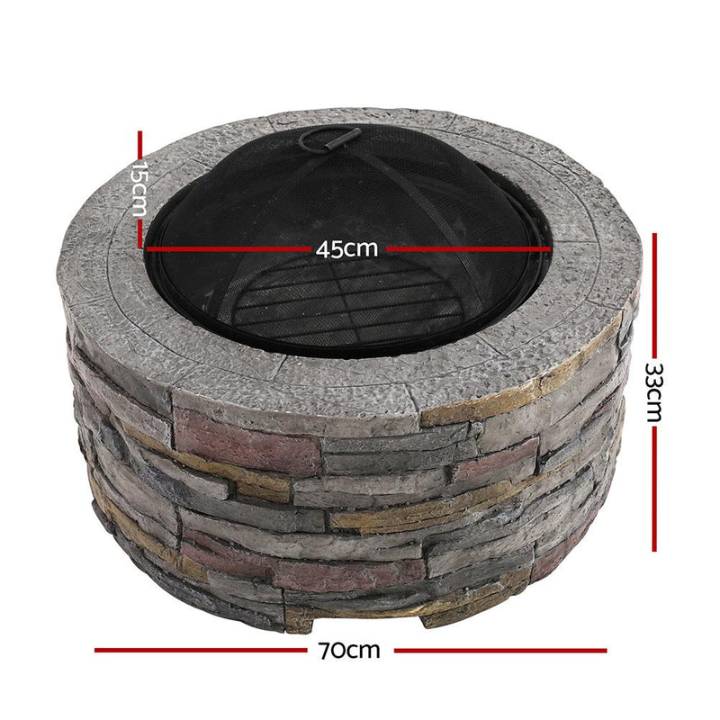 Stone Look Fire Pit - Rivercity House & Home Co. (ABN 18 642 972 209) - Affordable Modern Furniture Australia