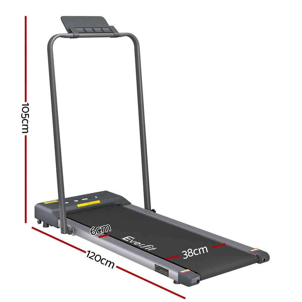 Treadmill Electric Walking Pad Home Gym Office Fitness 380mm Grey - Sports & Fitness > Exercise, Gym and Fitness - Rivercity House & Home Co. (ABN 18 642 972 209) - Affordable Modern Furniture Australia
