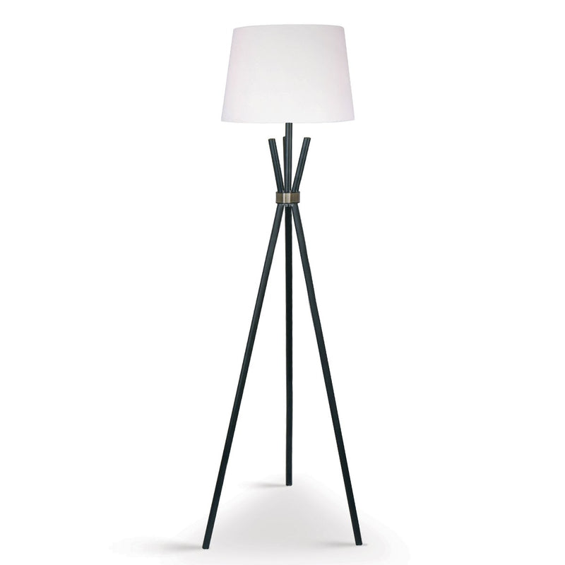 Tripod Floor Lamp in Metal and Antique Brass - Home & Garden > Lighting - Rivercity House & Home Co. (ABN 18 642 972 209) - Affordable Modern Furniture Australia