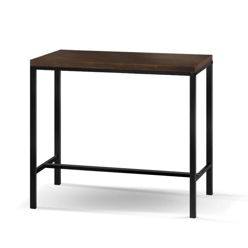 Vintage Industrial High Bar Table (Dark Brown) - Rivercity House & Home Co. (ABN 18 642 972 209) - Affordable Modern Furniture Australia