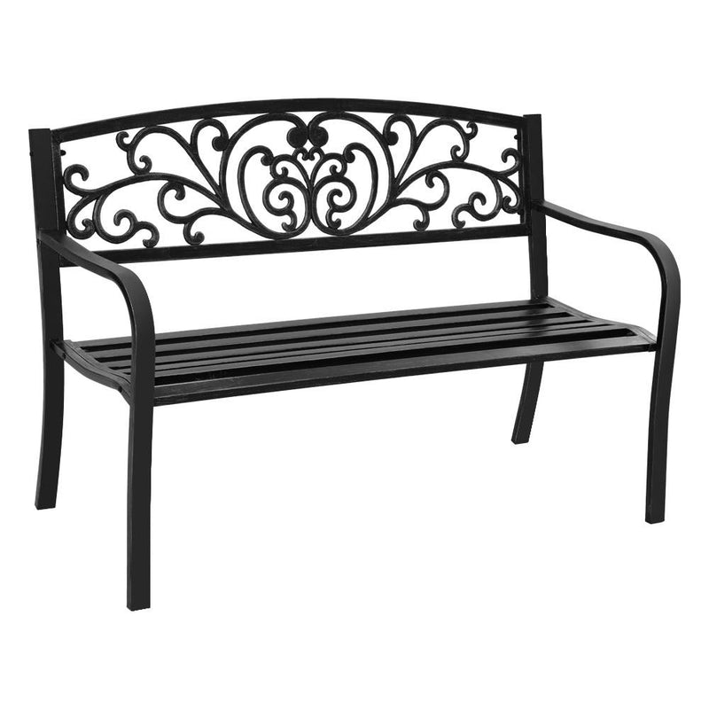 Garden Bench Seat Vintage Black - Rivercity House & Home Co. (ABN 18 642 972 209) - Affordable Modern Furniture Australia