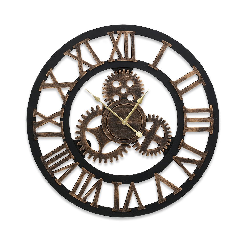 Wall Clock 80CM Large Modern Vintage Retro Luxury Art Metal Home Decor - Home & Garden > DIY - Rivercity House & Home Co. (ABN 18 642 972 209) - Affordable Modern Furniture Australia