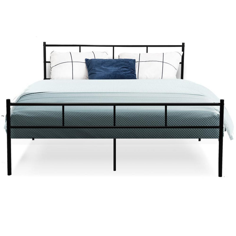 Wategos Metal Queen Bed Frame Black - Rivercity House & Home Co. (ABN 18 642 972 209) - Affordable Modern Furniture Australia