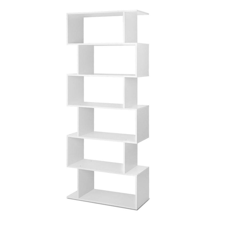 White 6 Tier Storage Shelf Unit - Furniture - Rivercity House & Home Co. (ABN 18 642 972 209) - Affordable Modern Furniture Australia