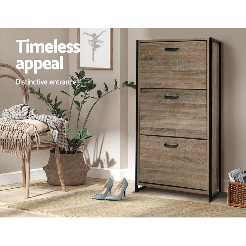Wooden Shoe Cabinet Storage Rack - Rivercity House & Home Co. (ABN 18 642 972 209) - Affordable Modern Furniture Australia