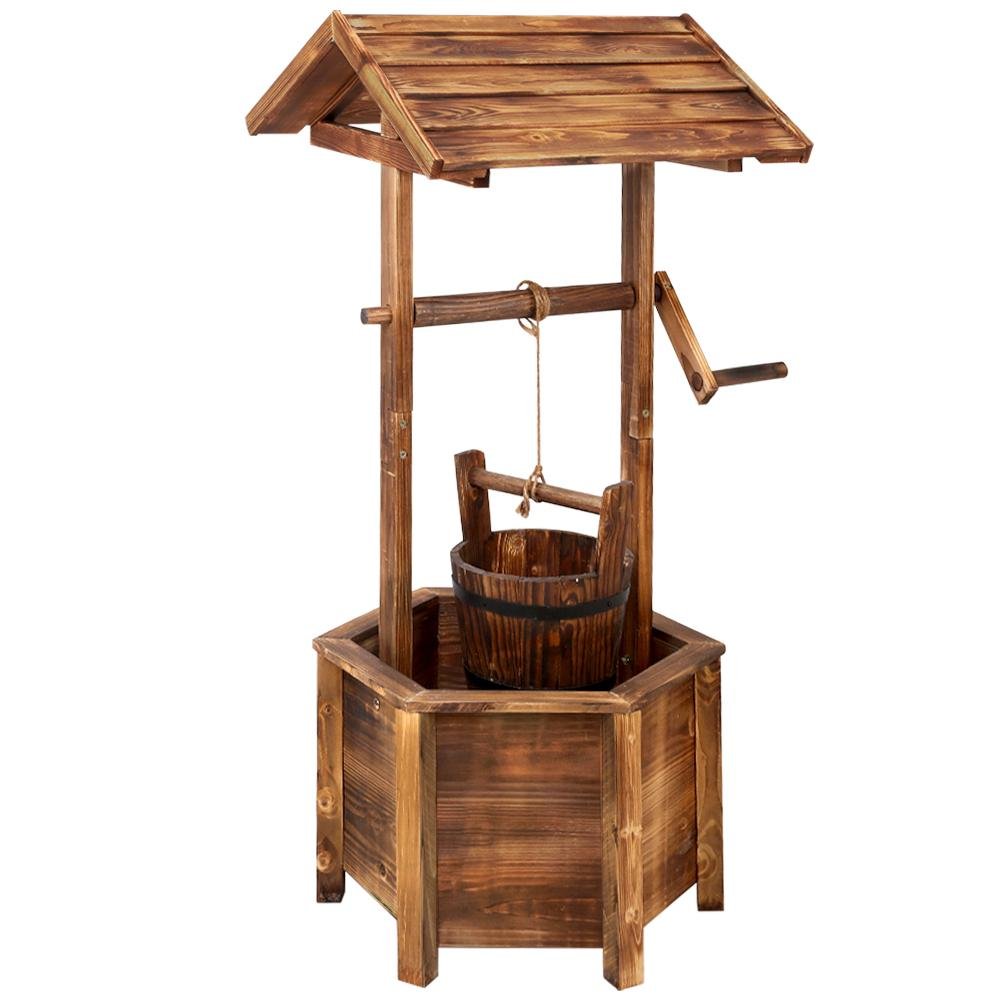 Wooden Wishing Well - Rivercity House & Home Co. (ABN 18 642 972 209) - Affordable Modern Furniture Australia