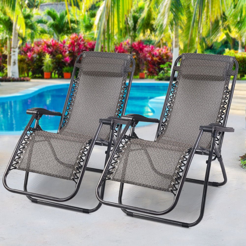 Zero Gravity Reclining Chairs (Twin Pack) - Furniture > Outdoor - Rivercity House & Home Co. (ABN 18 642 972 209) - Affordable Modern Furniture Australia