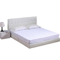 Waterproof Fully Fitted Microfiber King Single Mattress Protector - White