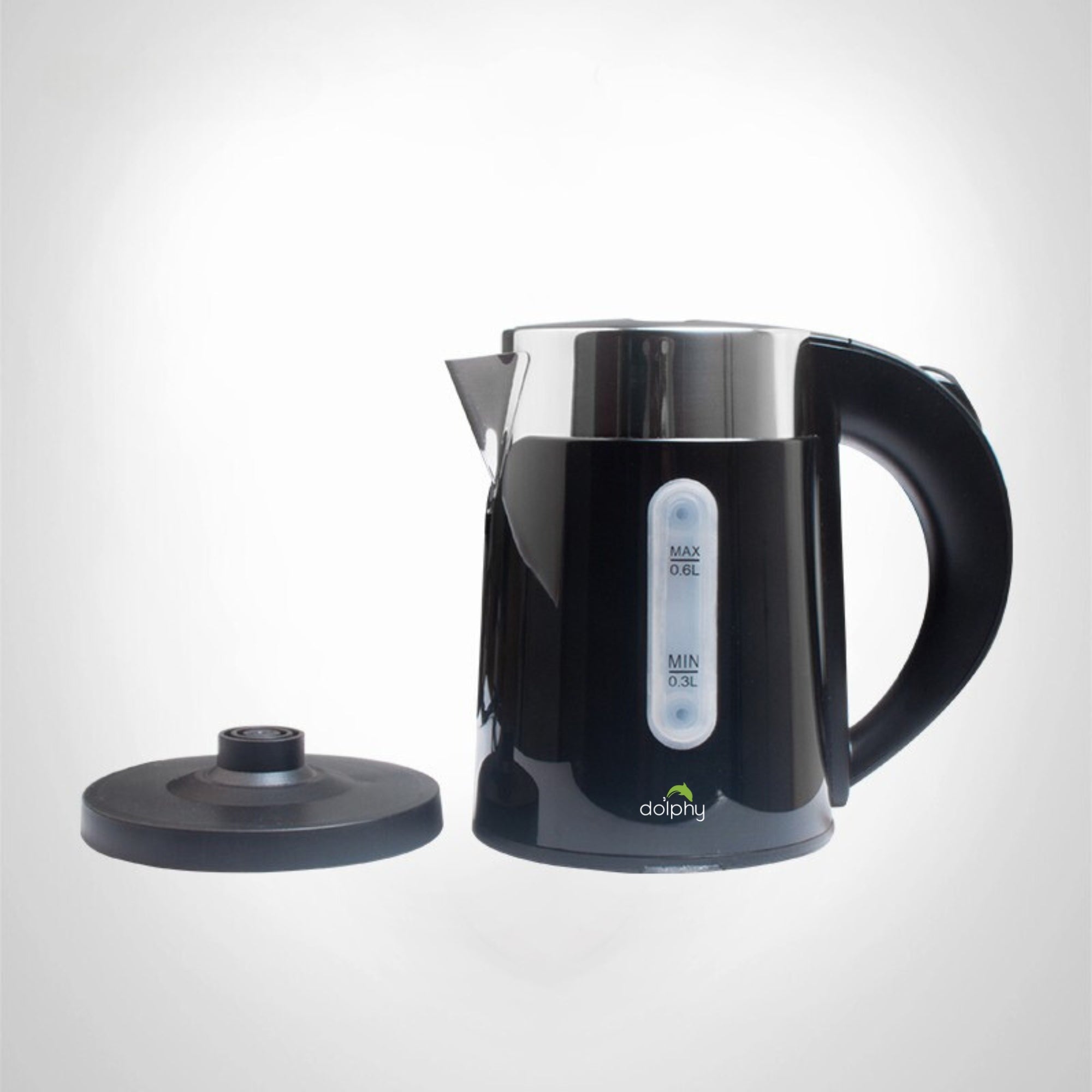 0.6L Stainless Steel Electric Kettle Black - Appliances > Kitchen Appliances > Kettles - Rivercity House & Home Co. (ABN 18 642 972 209) - Affordable Modern Furniture Australia