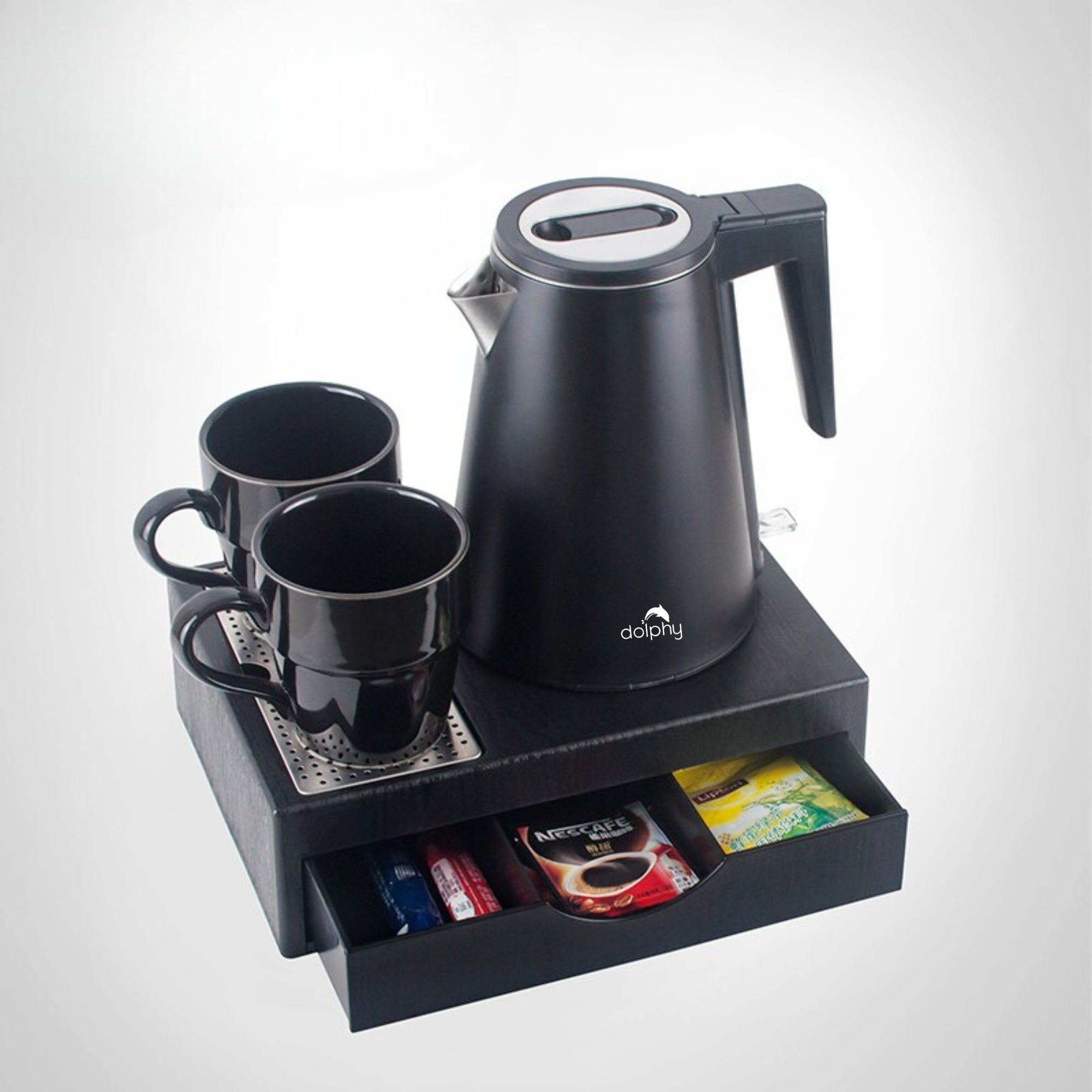 0.8L Stainless Steel Kettle - Black (Double Layer) - Appliances > Kitchen Appliances > Kettles - Rivercity House & Home Co. (ABN 18 642 972 209) - Affordable Modern Furniture Australia