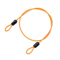 1 m Steel Bicycle Security Cable Lock with Flexible Anti-Theft Loop for Frames and Wheels - Yellow