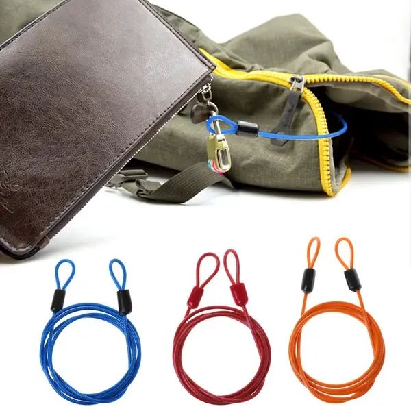 1 m Steel Bicycle Security Cable Lock with Flexible Anti-Theft Loop for Frames and Wheels - Yellow - Sports & Fitness > Bikes & Accessories > Bicycle Parts - Rivercity House & Home Co. (ABN 18 642 972 209) - Affordable Modern Furniture Australia
