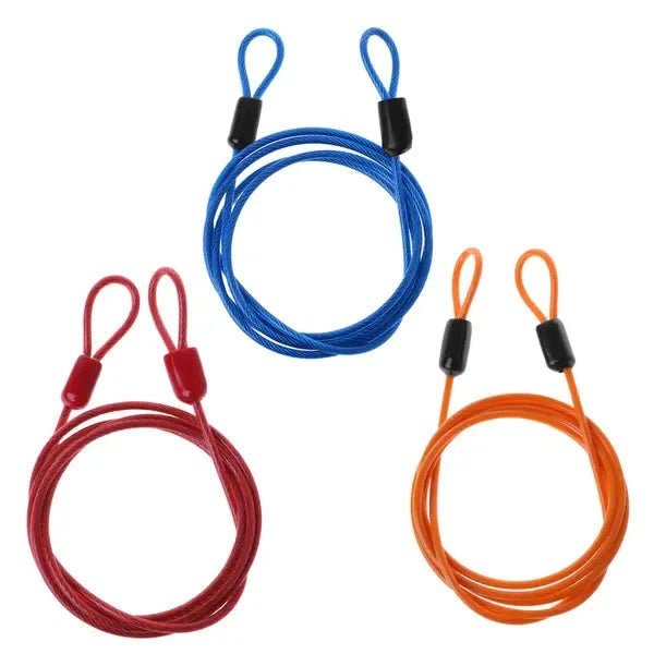 1 m Steel Bicycle Security Cable Lock with Flexible Anti-Theft Loop for Frames and Wheels - Yellow - Sports & Fitness > Bikes & Accessories > Bicycle Parts - Rivercity House & Home Co. (ABN 18 642 972 209) - Affordable Modern Furniture Australia