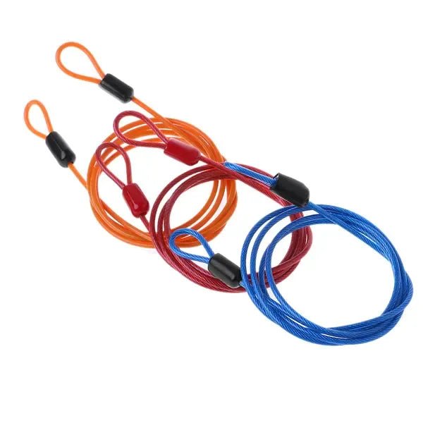 1 m Steel Bicycle Security Cable Lock with Flexible Anti-Theft Loop for Frames and Wheels - Yellow - Sports & Fitness > Bikes & Accessories > Bicycle Parts - Rivercity House & Home Co. (ABN 18 642 972 209) - Affordable Modern Furniture Australia