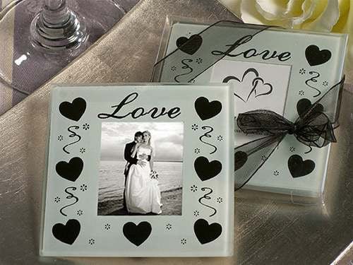 10 Pack Wedding Glass Coasters with Square Photo Frame 9x9cm - Clear - Occasions > Wedding Accessories > Wedding Favours - Rivercity House & Home Co. (ABN 18 642 972 209) - Affordable Modern Furniture Australia