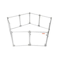 10-Panel Transparent Acrylic Folding Dog Playpen Fence - Grey