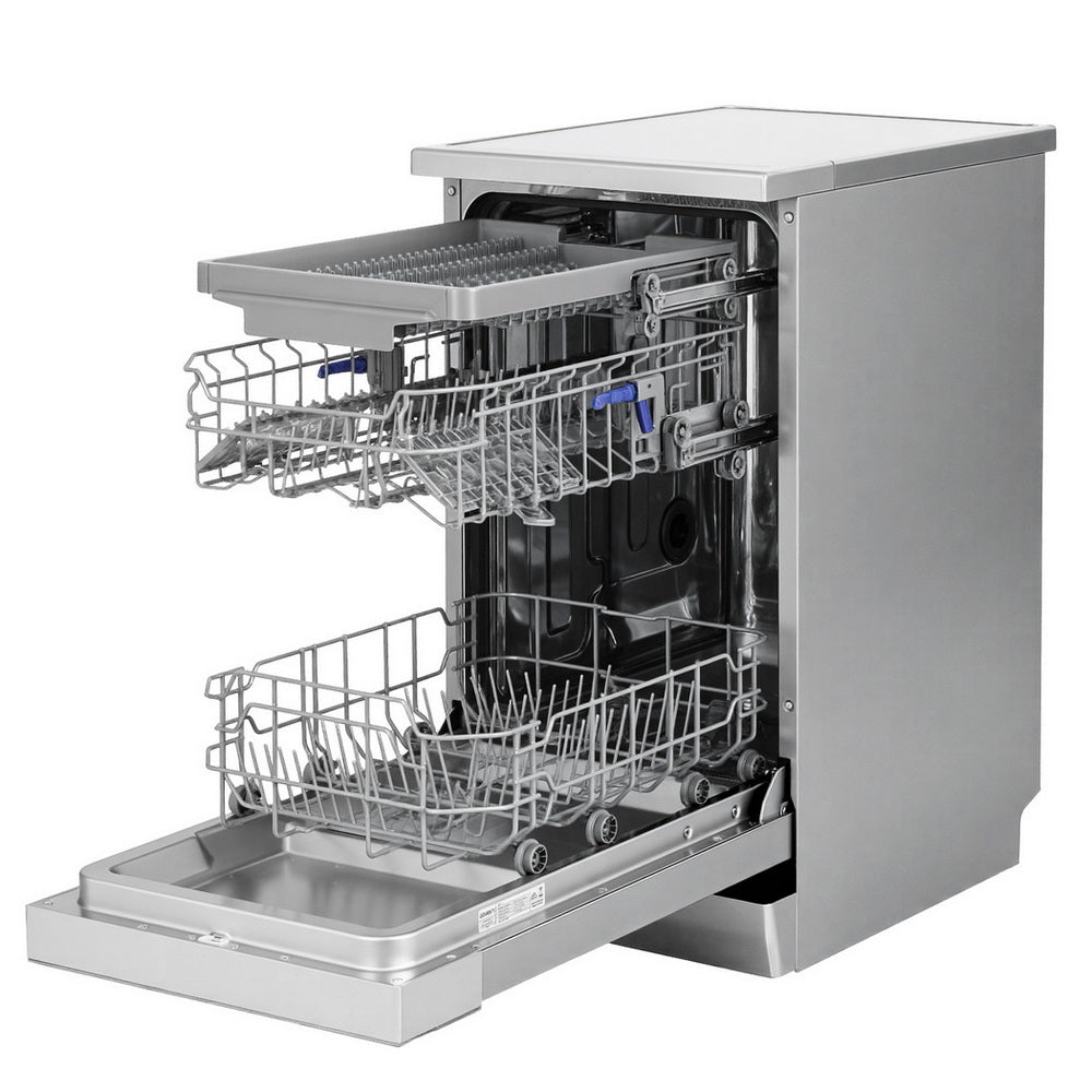 10 Place Settings Freestanding Dishwasher Silver - Appliances > Kitchen Appliances > Dishwashers - Rivercity House & Home Co. (ABN 18 642 972 209) - Affordable Modern Furniture Australia