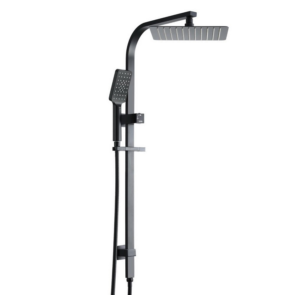 10'' Rain Shower Head Set Handheld Square High Pressure Black - Furniture > Bathroom > Shower Heads & Screens - Rivercity House & Home Co. (ABN 18 642 972 209) - Affordable Modern Furniture Australia