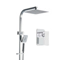 10" Square Rain & Handheld Shower Head Set with Mixer Tap - Chrome