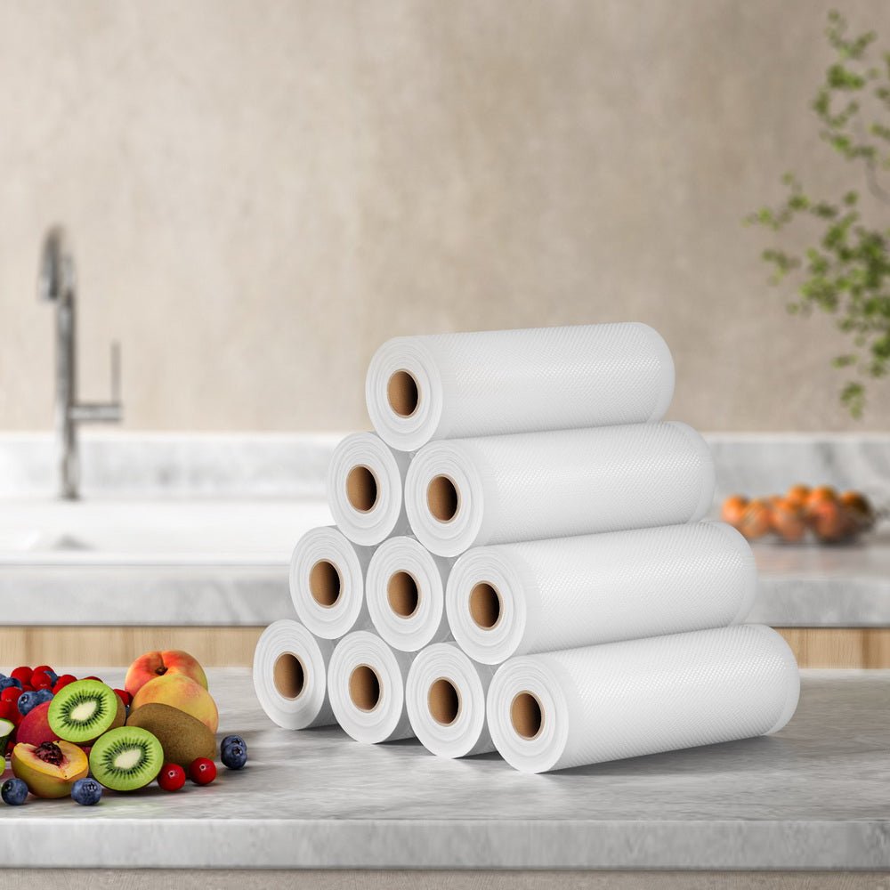 10 Rolls Food Vacuum Sealer Bags Storage Saver Heat Sealing Bag Pack 20CMX6M - Appliances > Kitchen Appliances - Rivercity House & Home Co. (ABN 18 642 972 209) - Affordable Modern Furniture Australia