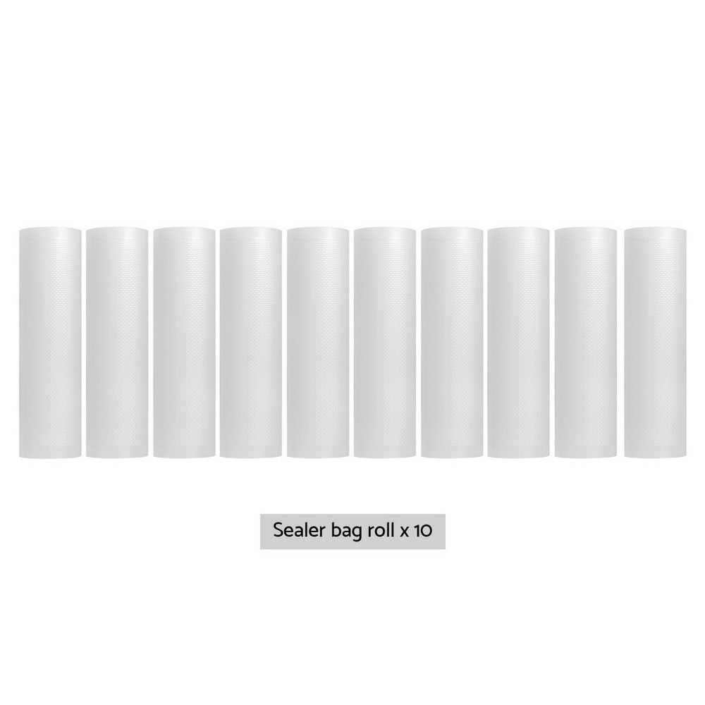 10 Rolls Food Vacuum Sealer Bags Storage Saver Heat Sealing Bag Pack 25CMX6M - Appliances > Kitchen Appliances - Rivercity House & Home Co. (ABN 18 642 972 209) - Affordable Modern Furniture Australia