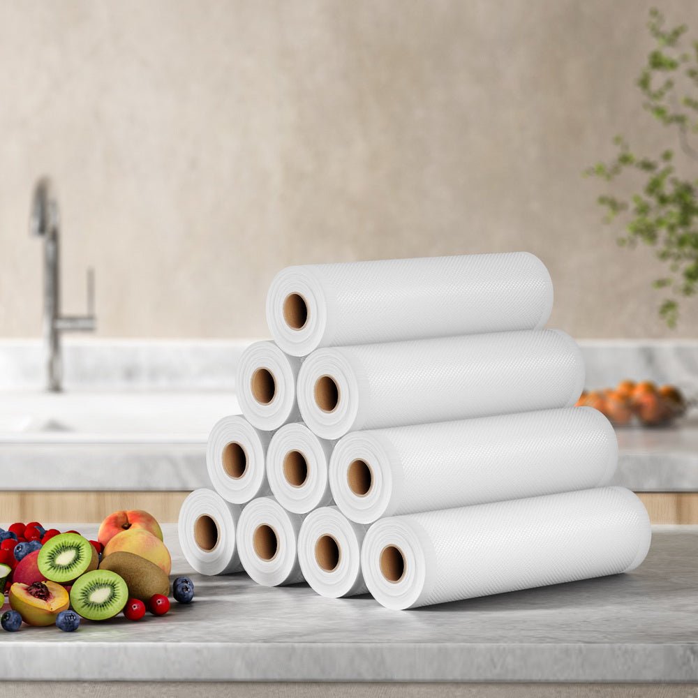 10 Rolls Food Vacuum Sealer Bags Storage Saver Heat Sealing Bag Pack 25CMX6M - Appliances > Kitchen Appliances - Rivercity House & Home Co. (ABN 18 642 972 209) - Affordable Modern Furniture Australia