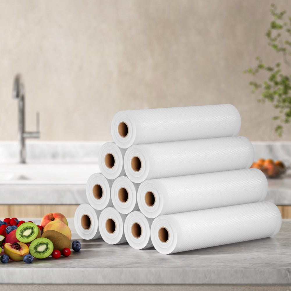10 Rolls Food Vacuum Sealer Bags Storage Saver Heat Sealing Bag Pack 28CMX6M - Appliances > Kitchen Appliances - Rivercity House & Home Co. (ABN 18 642 972 209) - Affordable Modern Furniture Australia