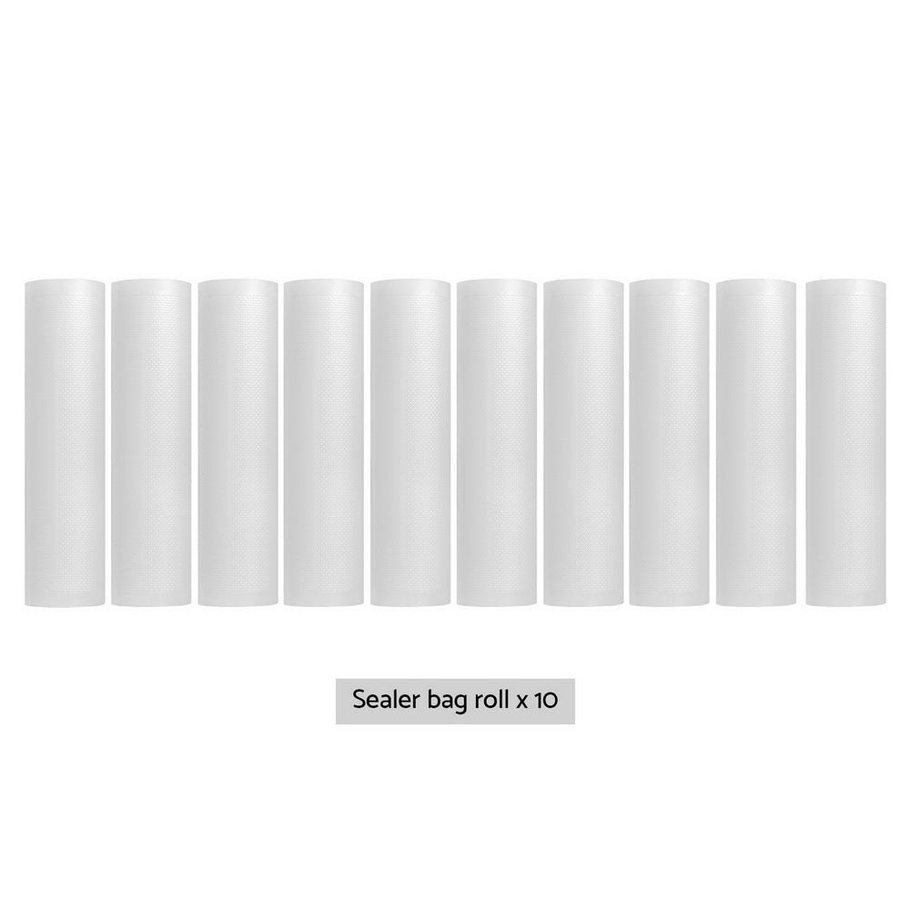 10 Rolls Food Vacuum Sealer Bags Storage Saver Heat Sealing Bag Pack 28CMX6M - Appliances > Kitchen Appliances - Rivercity House & Home Co. (ABN 18 642 972 209) - Affordable Modern Furniture Australia