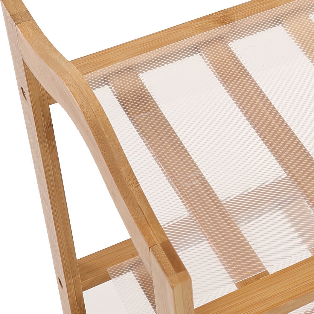 10 - Tier Bamboo Shoe Rack Storage 80cm Wide with PVC Mats - Natural - Rivercity House & Home Co. (ABN 18 642 972 209) - Affordable Modern Furniture Australia