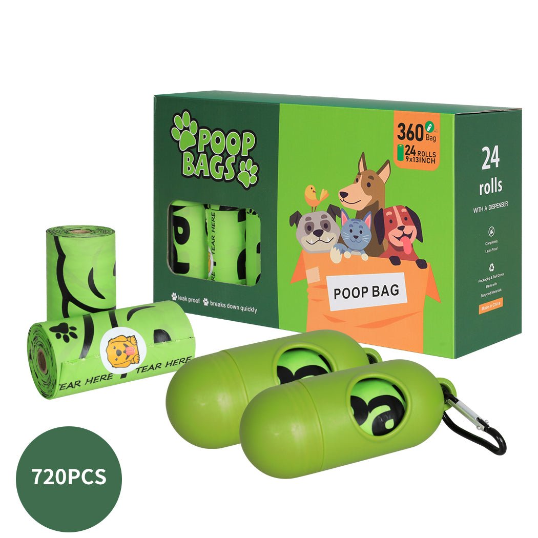 100% Compostable Biobased Dog Poop Bags with Dispenser - Green - Rivercity House & Home Co. (ABN 18 642 972 209) - Affordable Modern Furniture Australia