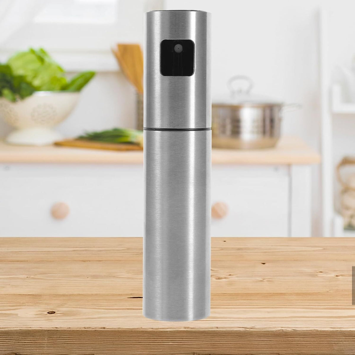 100 mL Stainless Steel Oil Spray Bottle with Fine Mist Dispenser for Cooking and Grilling - Home & Garden > Kitchenware > Kitchen Utensils - Rivercity House & Home Co. (ABN 18 642 972 209) - Affordable Modern Furniture Australia