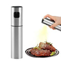 100 mL Stainless Steel Oil Spray Bottle with Fine Mist Dispenser for Cooking and Grilling