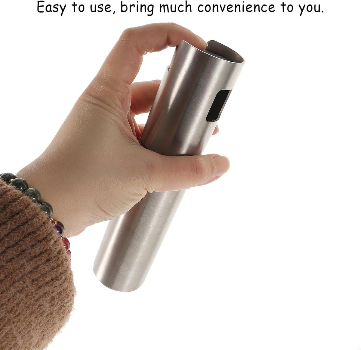 100 mL Stainless Steel Oil Spray Bottle with Fine Mist Dispenser for Cooking and Grilling - Home & Garden > Kitchenware > Kitchen Utensils - Rivercity House & Home Co. (ABN 18 642 972 209) - Affordable Modern Furniture Australia