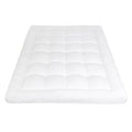 1000GSM Bamboo Pillowtop Mattress Topper Queen - White
