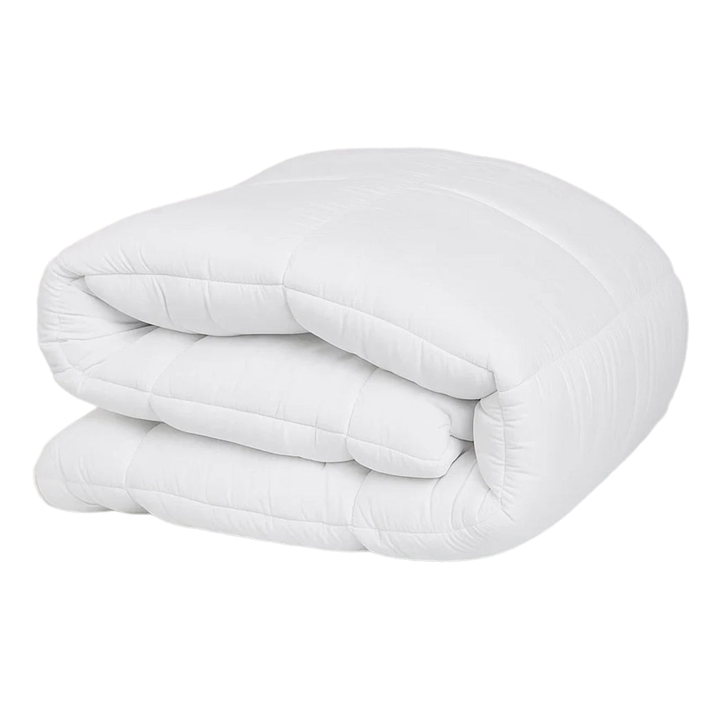 1000GSM Bamboo Pillowtop Mattress Topper Queen - White - Rivercity House & Home Co. (ABN 18 642 972 209) - Affordable Modern Furniture Australia