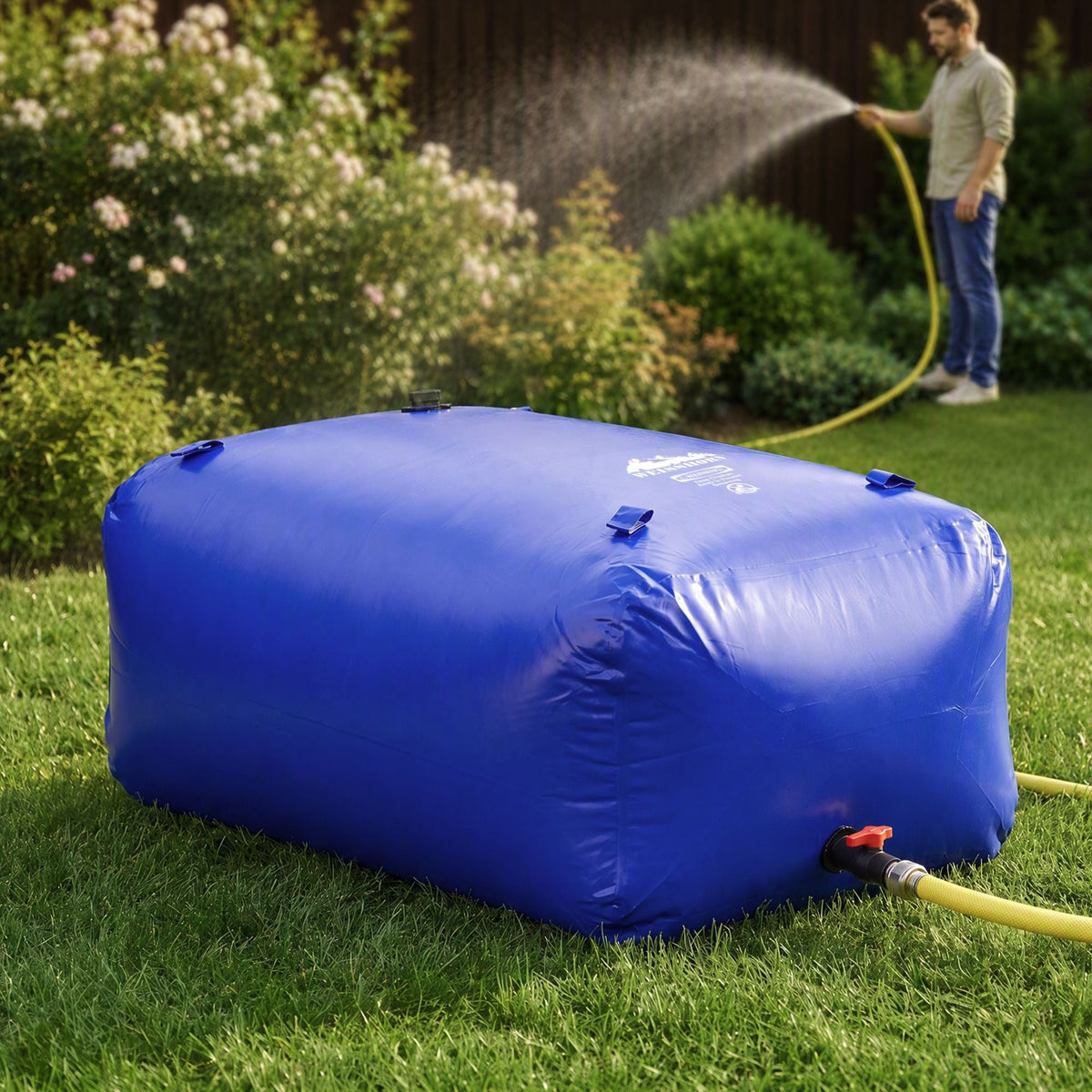 1000L Portable Water Bladder Storage Tank for Camping Outdoor - Blue - Outdoor Recreation > Camping > Camping Appliances - Rivercity House & Home Co. (ABN 18 642 972 209) - Affordable Modern Furniture Australia