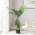 100cm Artificial Palm Tree Indoor Faux Plant with UV-Resistant Leaves - Green