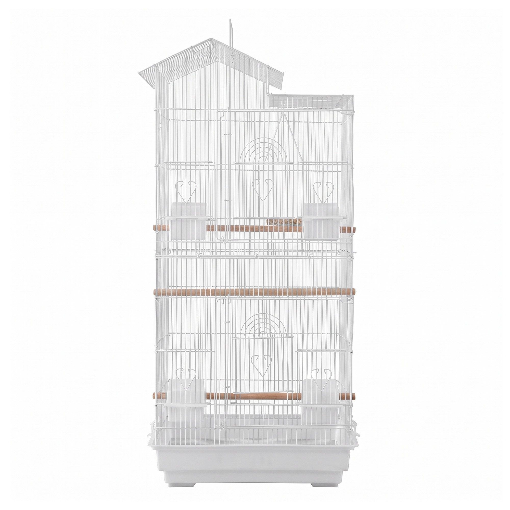 100cm Bird Cage Aviary for Parrot and Budgie with Multiple Doors and Feeders - White - Pet Care > Bird > Bird Cage Accessories - Rivercity House & Home Co. (ABN 18 642 972 209) - Affordable Modern Furniture Australia