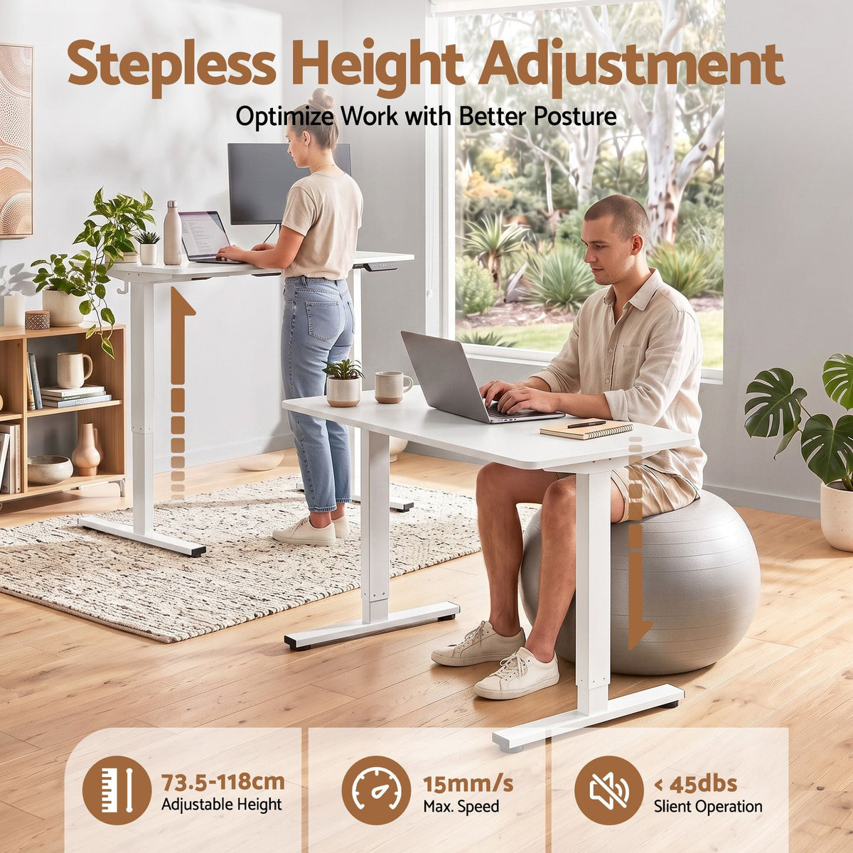 100cm Motorised Standing Desk Treadmill for Home Office - White - Furniture > Office > Desks - Rivercity House & Home Co. (ABN 18 642 972 209) - Affordable Modern Furniture Australia