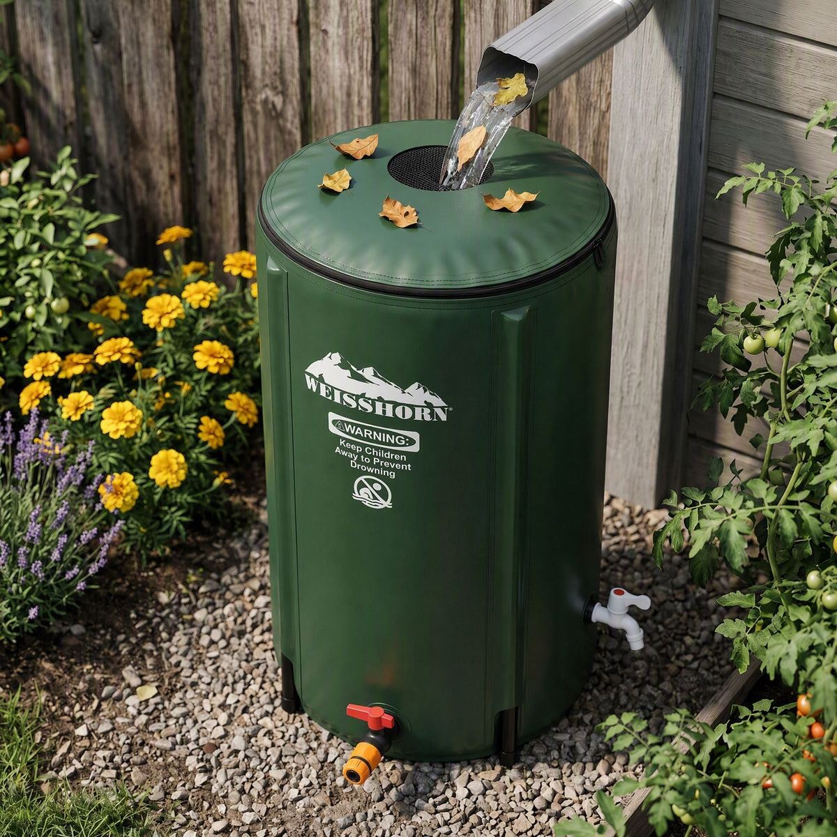 100L/22Gal Collapsible Rain Barrel Water Storage Tank for Garden Irrigation - Outdoor Recreation > Camping > Camping Appliances - Rivercity House & Home Co. (ABN 18 642 972 209) - Affordable Modern Furniture Australia