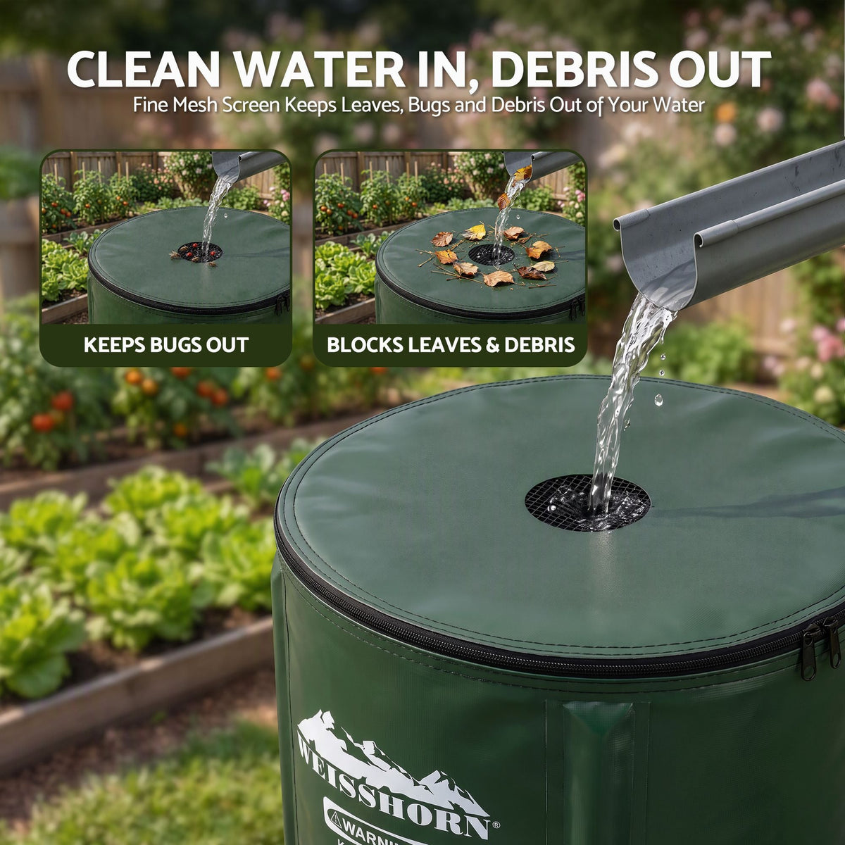 100L/22Gal Collapsible Rain Barrel Water Storage Tank for Garden Irrigation - Outdoor Recreation > Camping > Camping Appliances - Rivercity House & Home Co. (ABN 18 642 972 209) - Affordable Modern Furniture Australia
