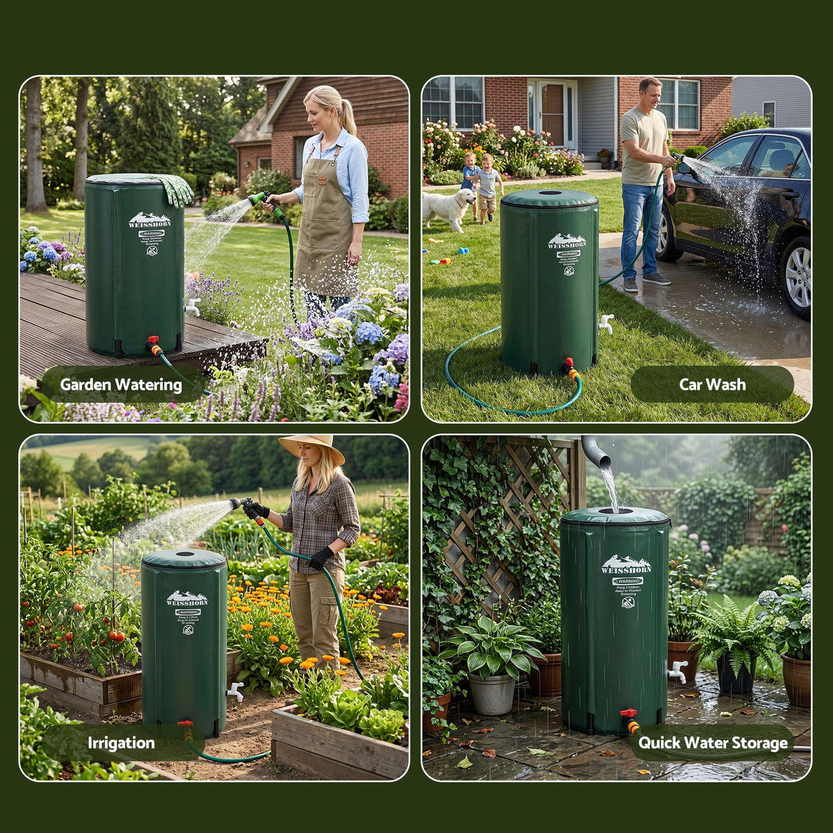 100L/22Gal Collapsible Rain Barrel Water Storage Tank for Garden Irrigation - Outdoor Recreation > Camping > Camping Appliances - Rivercity House & Home Co. (ABN 18 642 972 209) - Affordable Modern Furniture Australia