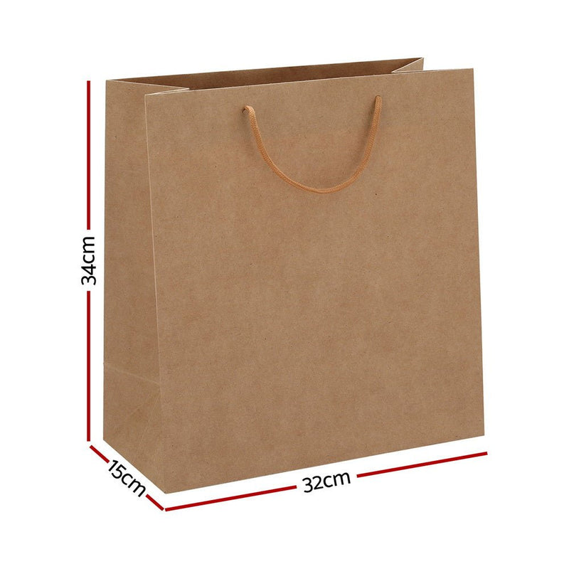 100pcs Bulk Kraft Paper Bags Pack Brown Shopping Retail Gift Bags Reusable Brown - Commercial > Packaging - Rivercity House & Home Co. (ABN 18 642 972 209) - Affordable Modern Furniture Australia