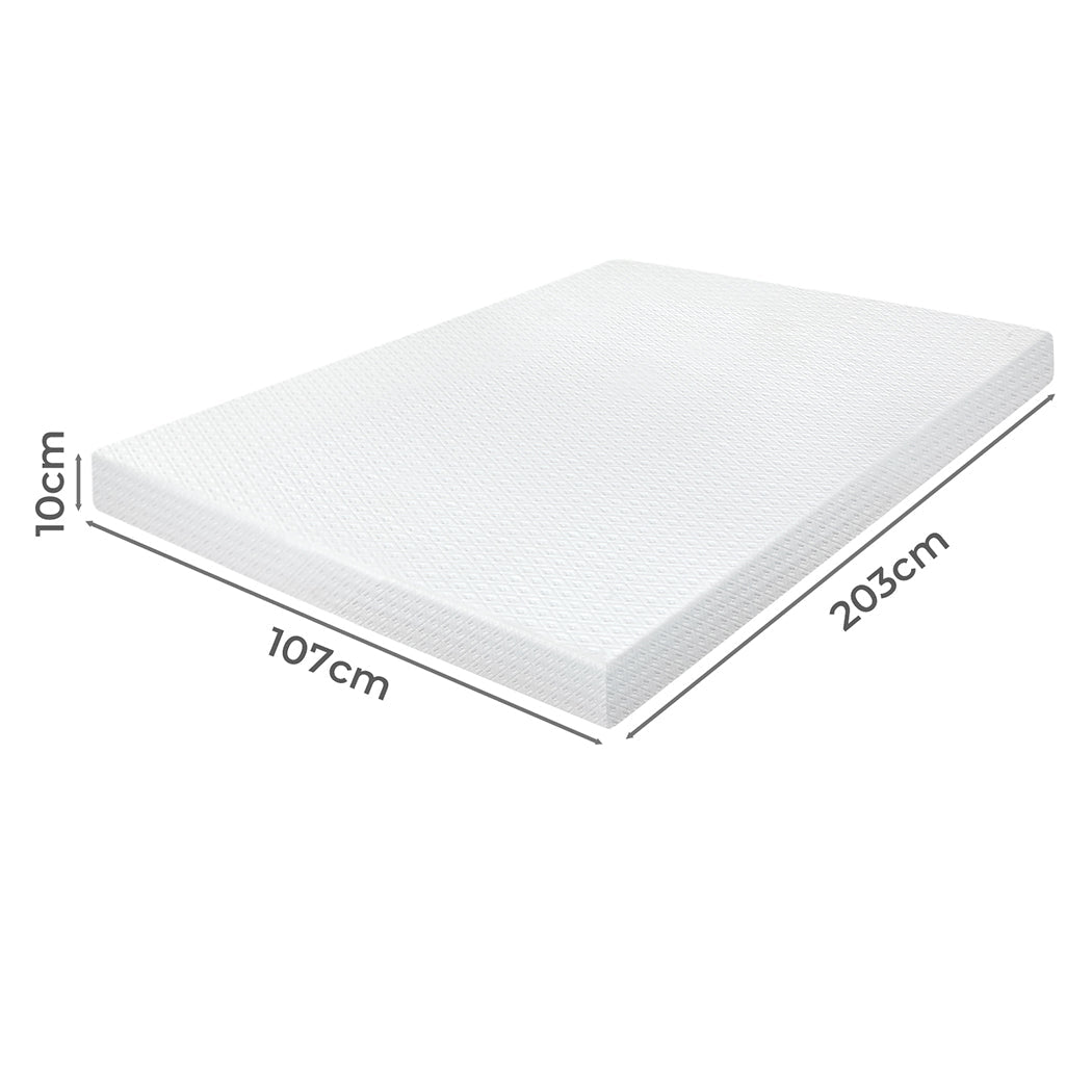 10cm Dual - Layer Gel Bamboo Charcoal Memory Foam Mattress Topper - White - Rivercity House & Home Co. (ABN 18 642 972 209) - Affordable Modern Furniture Australia