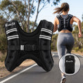 10kg Weighted Vest Men Women, Reflective Running Vest with Armband Pouch