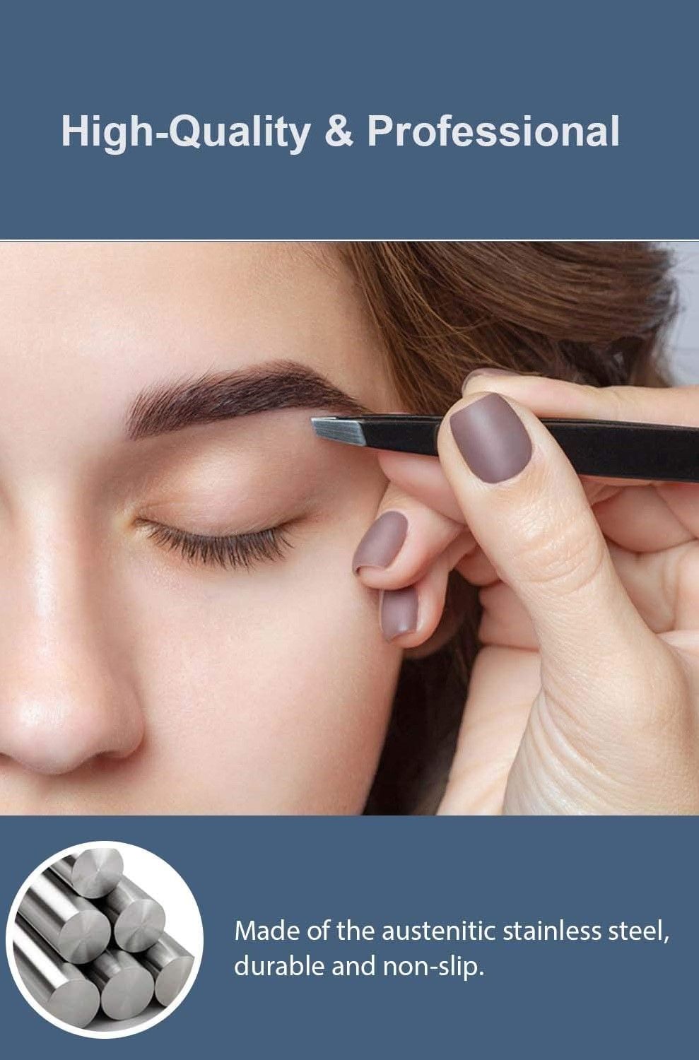 10X Magnifying Mirror and Eyebrow Tweezers Travel Kit - Health & Beauty > Makeup > Makeup Mirrors - Rivercity House & Home Co. (ABN 18 642 972 209) - Affordable Modern Furniture Australia