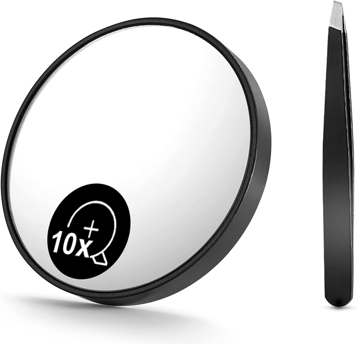 10X Magnifying Mirror and Eyebrow Tweezers Travel Kit - Health & Beauty > Makeup > Makeup Mirrors - Rivercity House & Home Co. (ABN 18 642 972 209) - Affordable Modern Furniture Australia