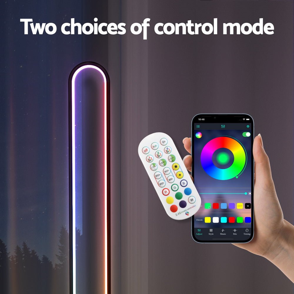 118CM Modern RGB LED Colorful Light Stand - Furniture > Bedroom - Rivercity House & Home Co. (ABN 18 642 972 209) - Affordable Modern Furniture Australia