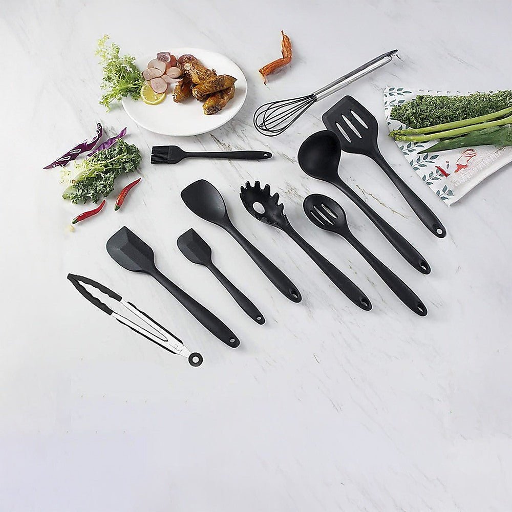 11pcs Kitchen Utensil Set Silicone Heat - Resistant Non - Stick Kitchen Utensils kit - Home & Garden > Kitchenware > Kitchen Utensils - Rivercity House & Home Co. (ABN 18 642 972 209) - Affordable Modern Furniture Australia
