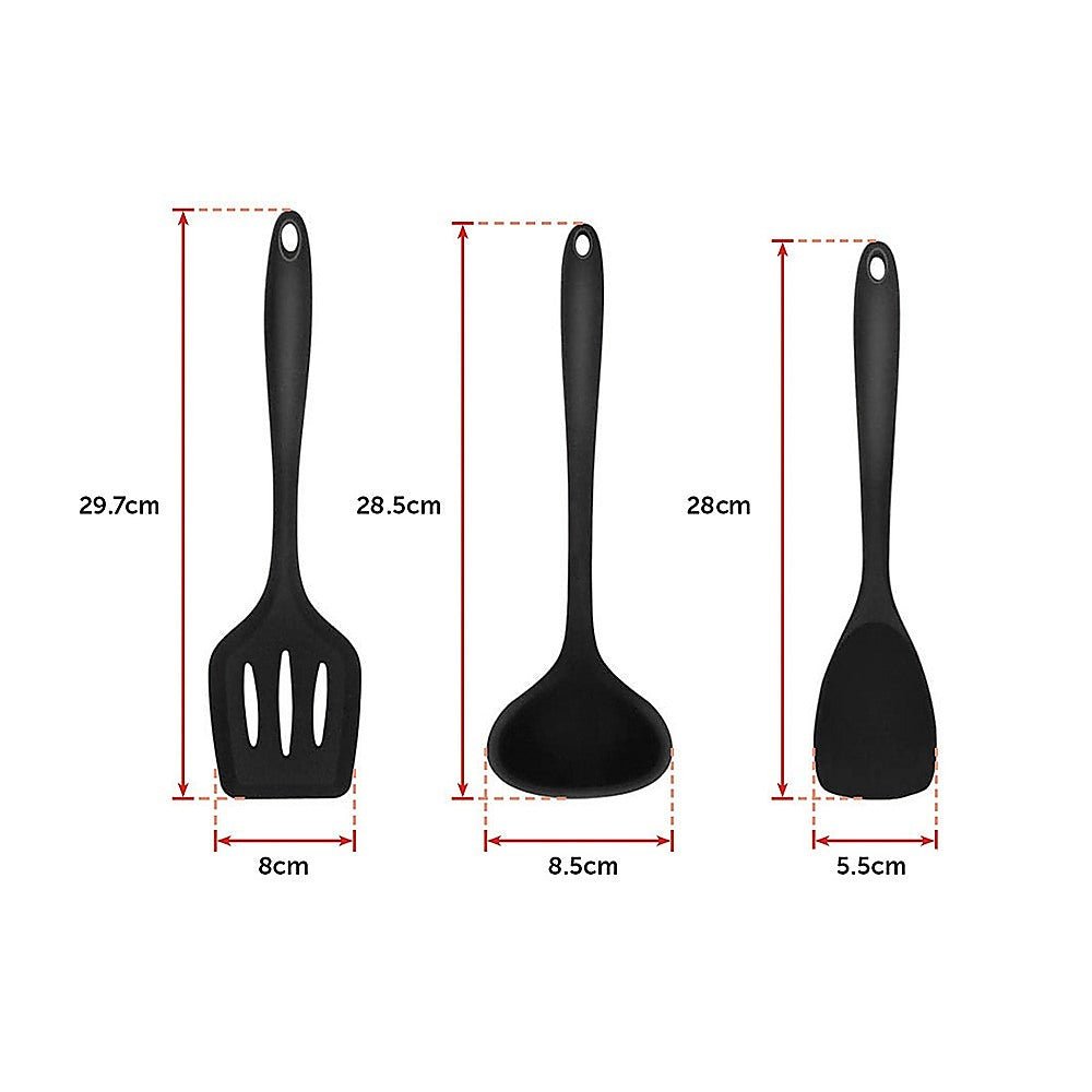 11pcs Kitchen Utensil Set Silicone Heat - Resistant Non - Stick Kitchen Utensils kit - Home & Garden > Kitchenware > Kitchen Utensils - Rivercity House & Home Co. (ABN 18 642 972 209) - Affordable Modern Furniture Australia